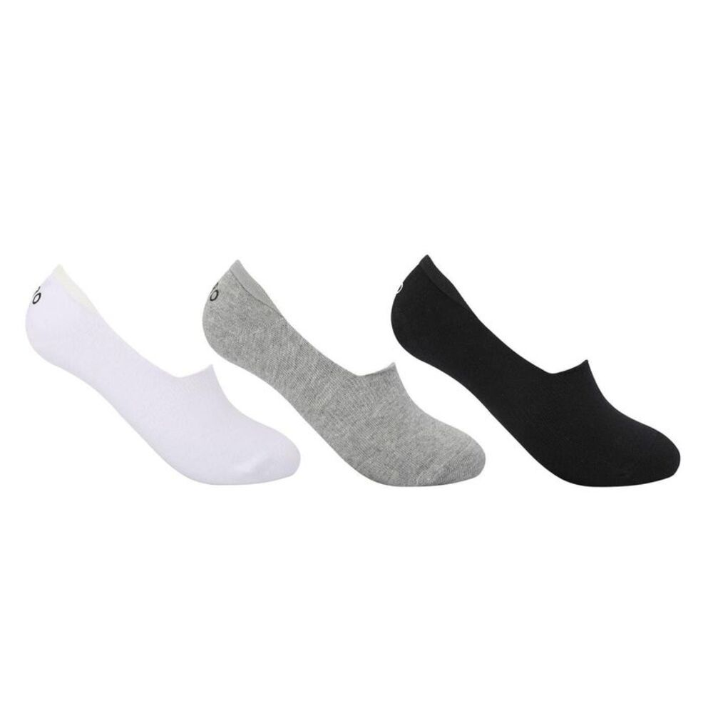 USA Pro Womens/Ladies Socks (Pack of 3) / Black/White/Gray